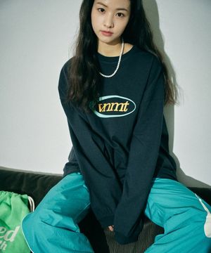 Sport logo supersize long sleeve t-shirt_charcoal