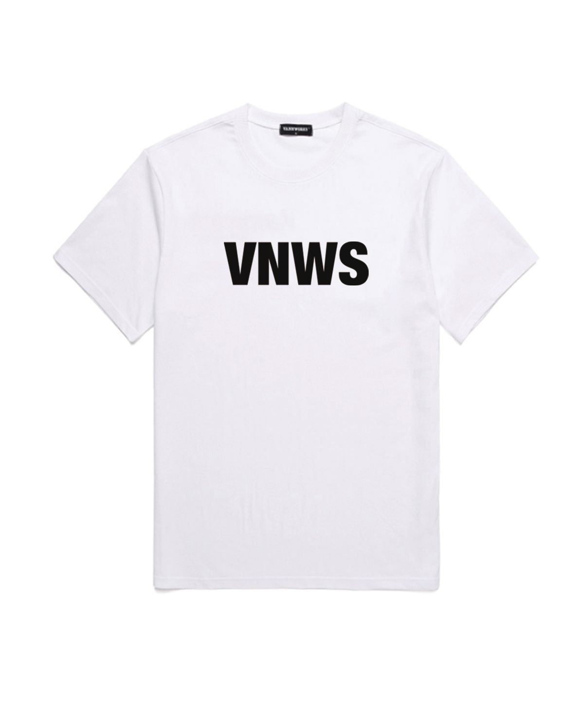 밴웍스(VANNWORKS) VNWS 로고 반팔 티셔츠 (VS0007) 화이트_블랙