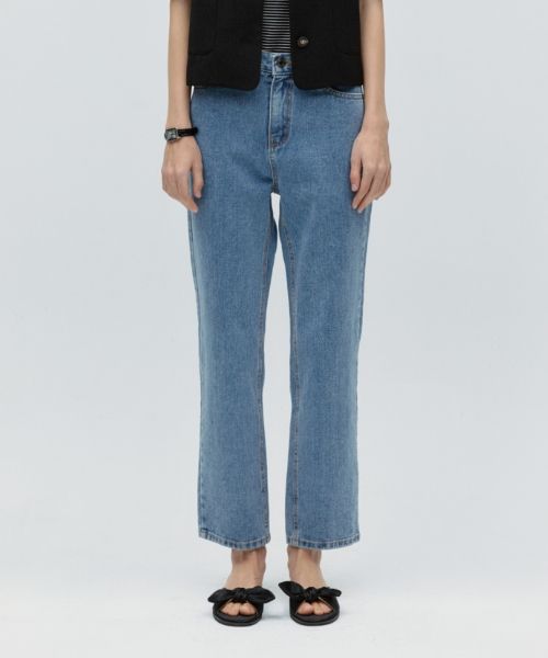 MUSINSA公式 | DEPOUND Straight denim pants [medium blue]