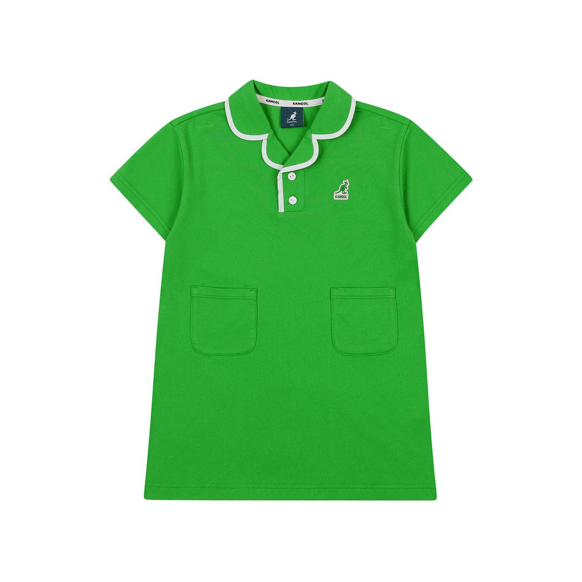 캉골키즈(KANGOL KIDS) 숏 슬리브 피케 원피스 PB 2004 그린/APBCOP20040GN