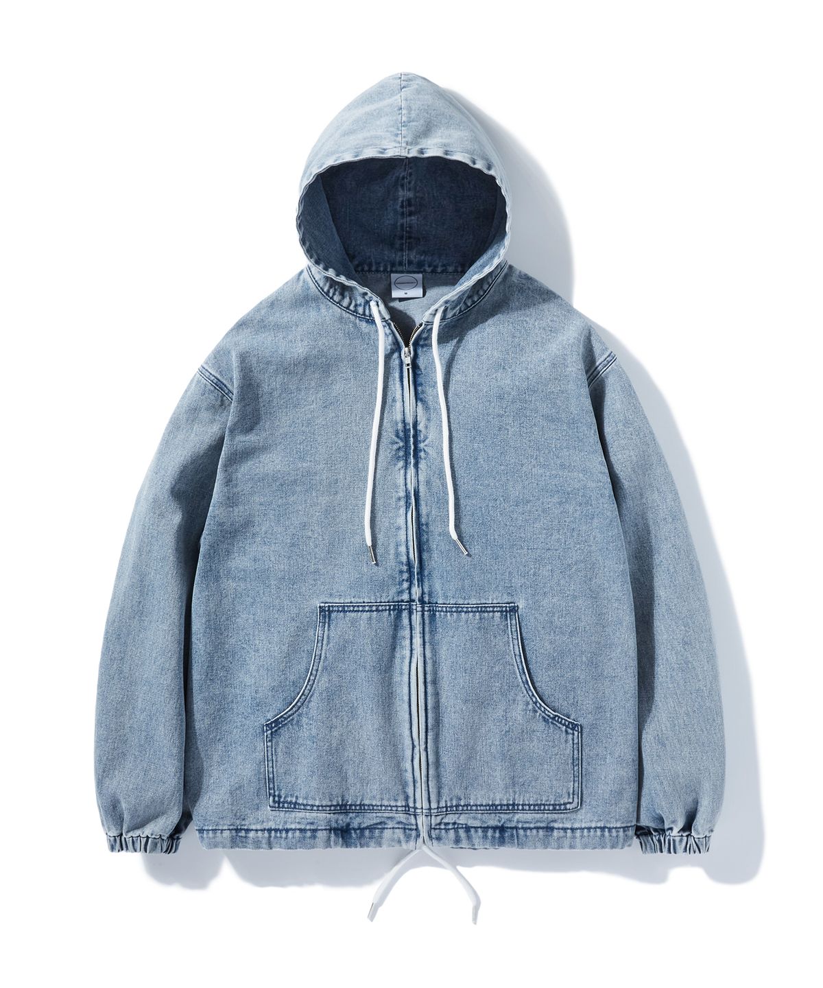 미니멀프로젝트(MINIMALPROJECT) 오버핏 스톤워싱 데님 후드 집업 자켓 MDJ103 [LIGHT BLUE]