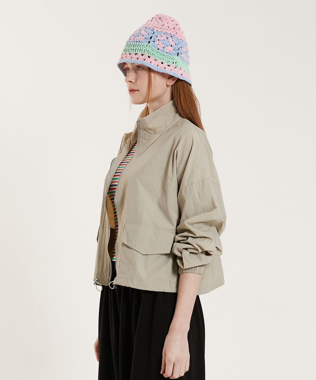 핑크파인애플(PINK PINEAPPLE) EASY WIND BREAKER_BEIGE