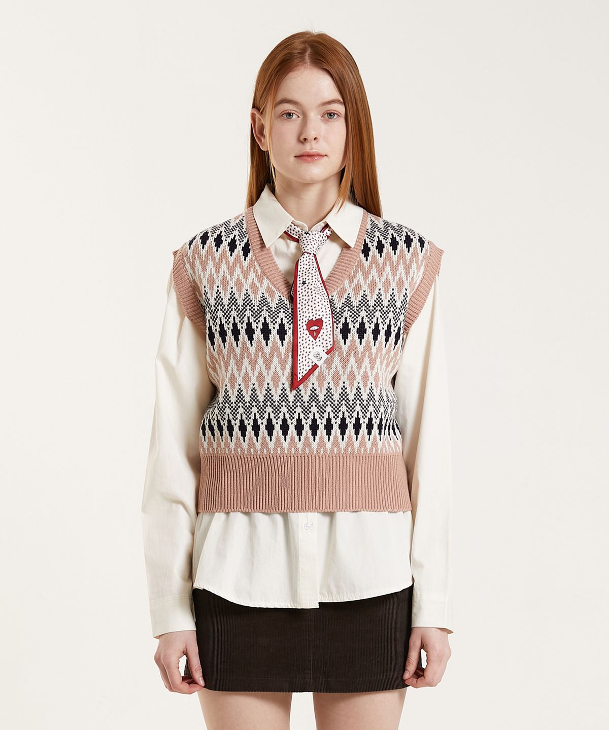 핑크파인애플(PINK PINEAPPLE) ZIGZAG VEST_PINK