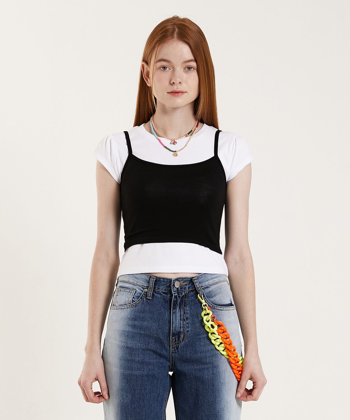 핑크파인애플(PINK PINEAPPLE) [2 PCS 1 SET] PETITE TOP_MIX