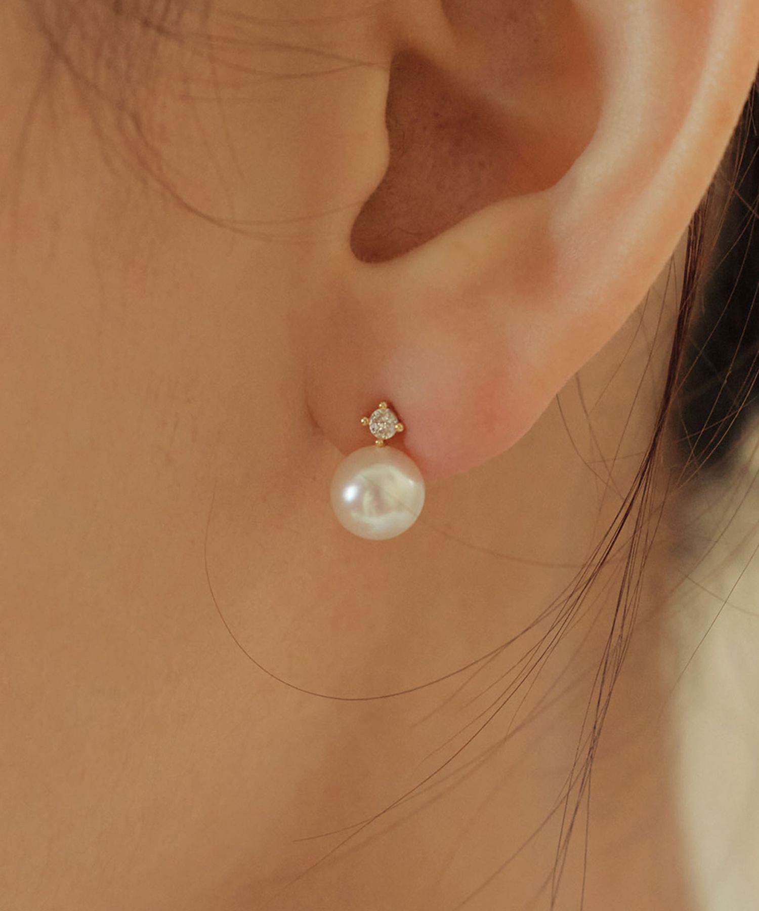 ◇TATIANA◇ Moissanite pearl earrings_EC1761 MUSINSA | TATIANA Moissanite pearl earrings EC1761