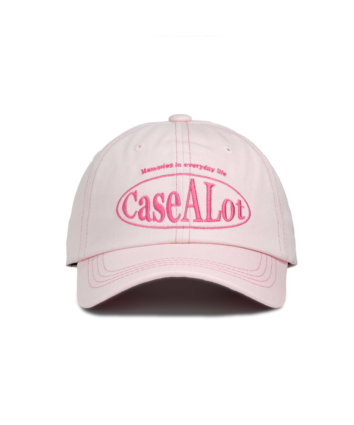 케이스어랏(CASE A LOT) Circle logo ball cap - Pastel pink