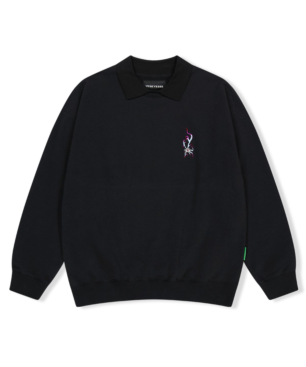 예스아이씨(YESEYESEE) Soki PK Sweatshirts Black