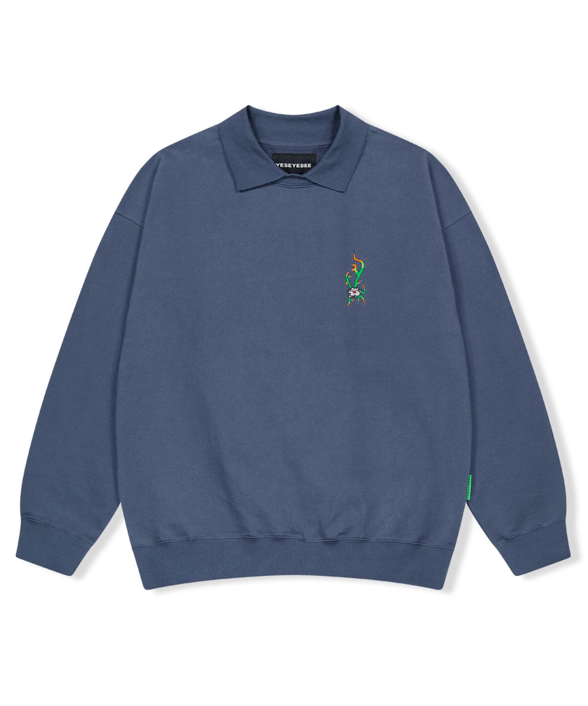 예스아이씨(YESEYESEE) Soki PK Sweatshirts Indigo