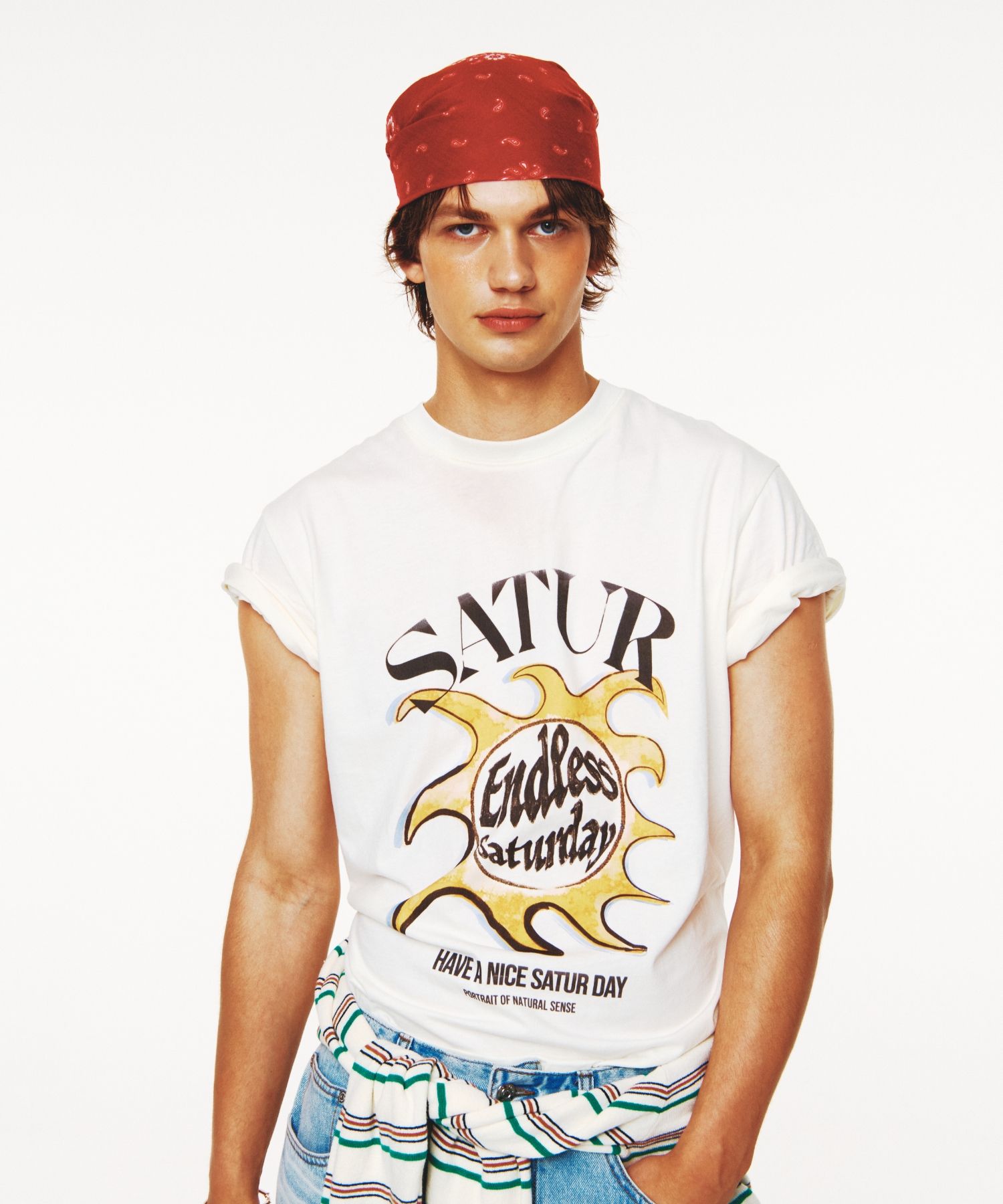 トップス SATUR Sun Retro Graphic T-Shirt MUSINSA | SATUR Sun Retro Graphic Short Sleeve T-shirt Retro