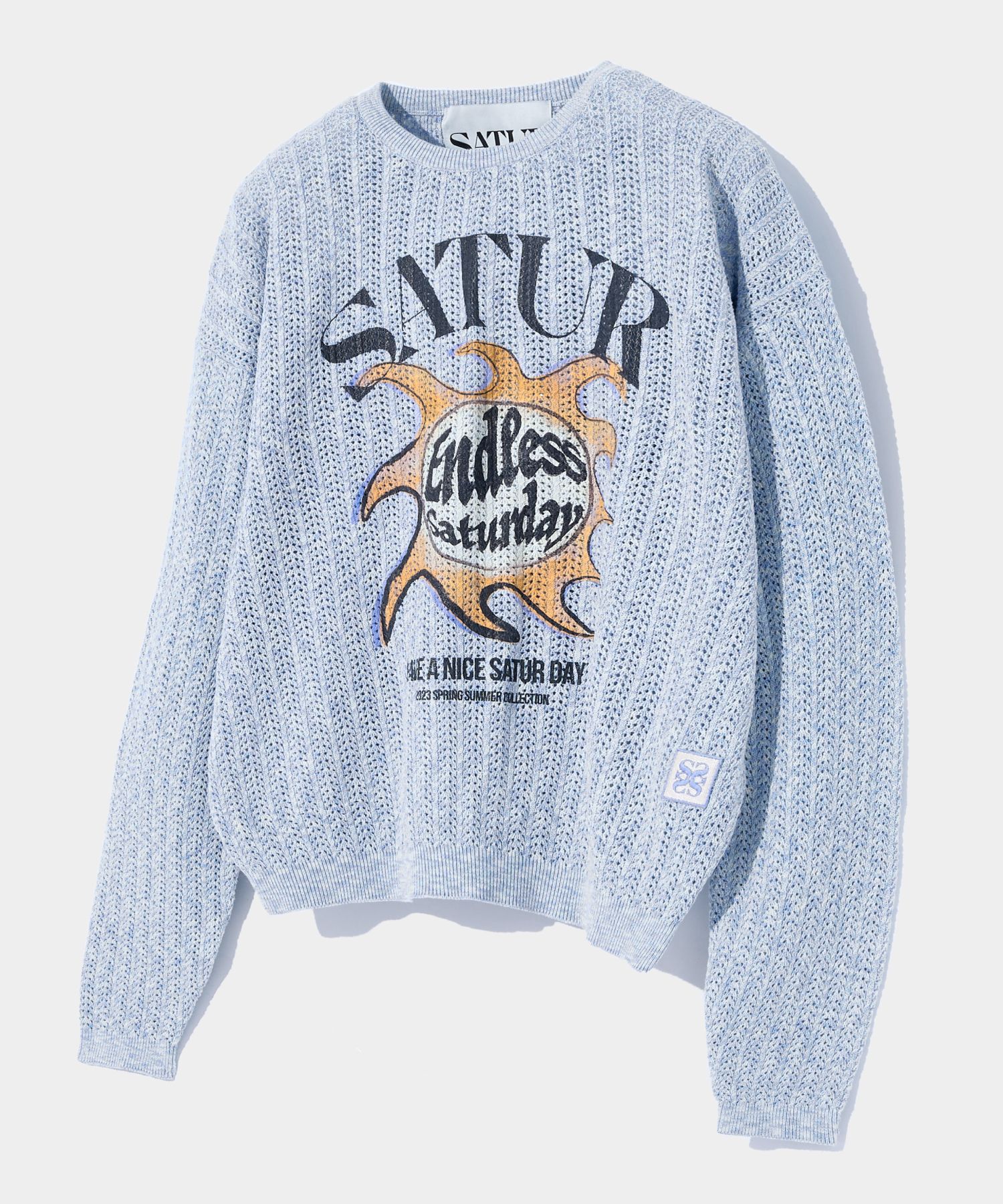 MUSINSA公式 | SATUR イビザサンレトログラフィックメッシュニットシー 