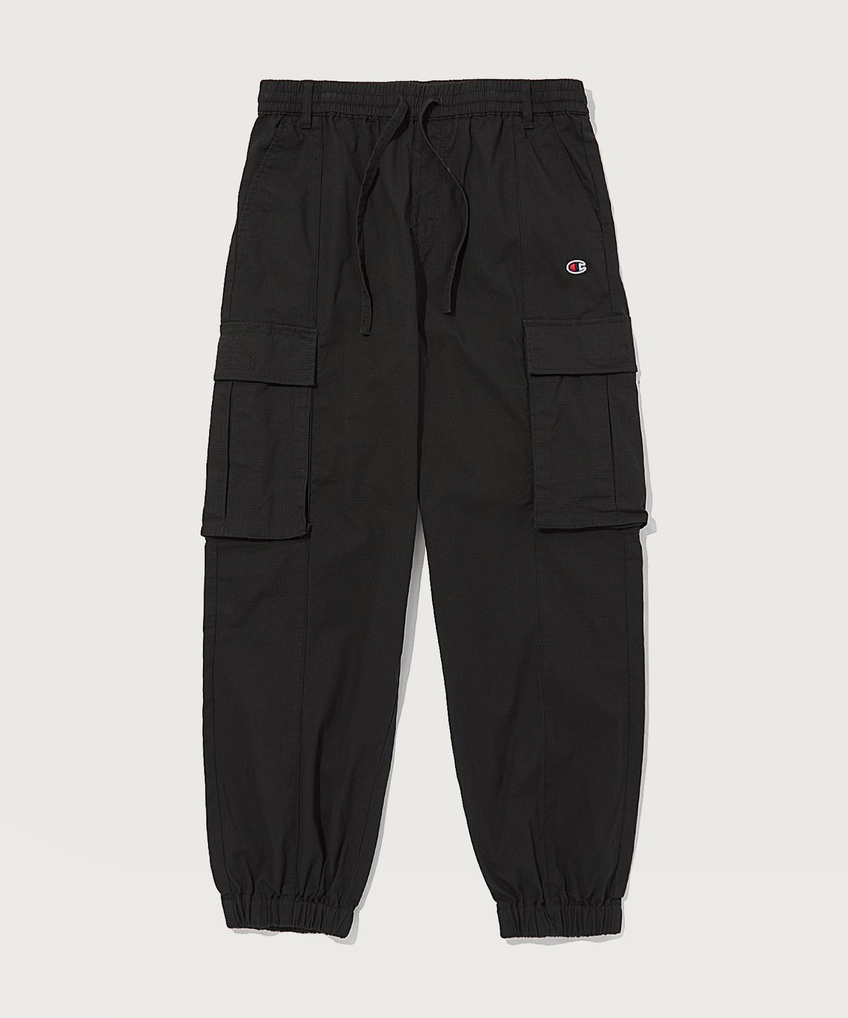 챔피온(CHAMPION) 우븐 립스탑 카고 팬츠 Black