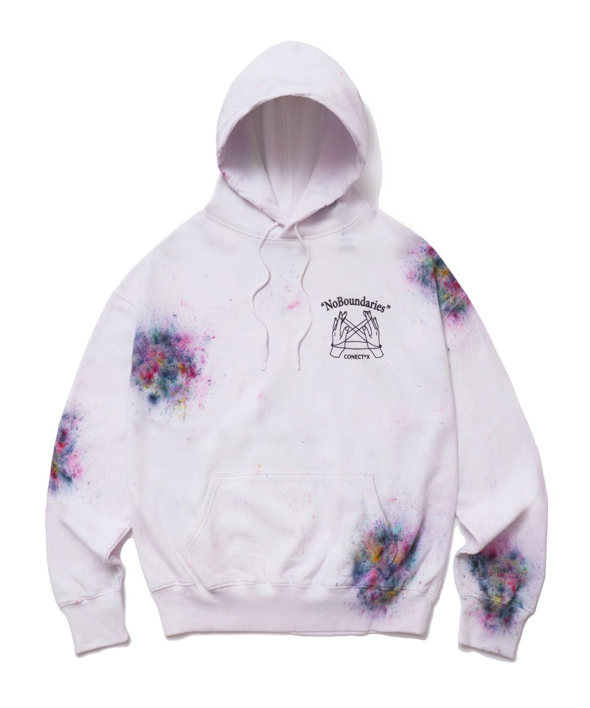 커넥트엑스(CONECTX) No Boundaries Hand Spray Dyed Hoodie (multi/white ver.)