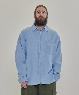 CB 워싱 시티보이 데님셔츠 (연청)