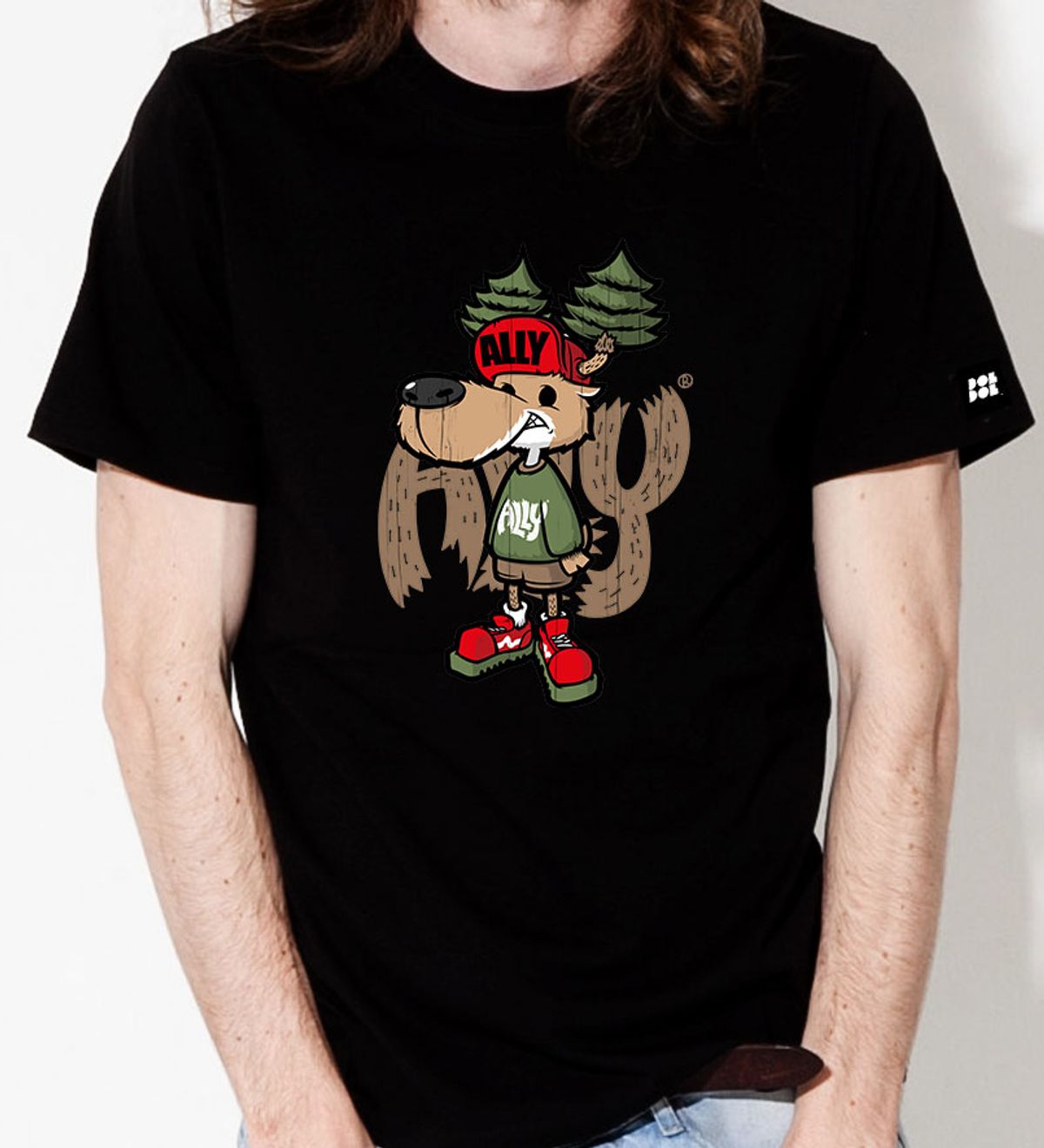 돌돌(DOLDOL) ALLY_T-shirts_08 자전거 캠핑 여행 사슴 엘리 캐릭터 그래픽 티셔츠