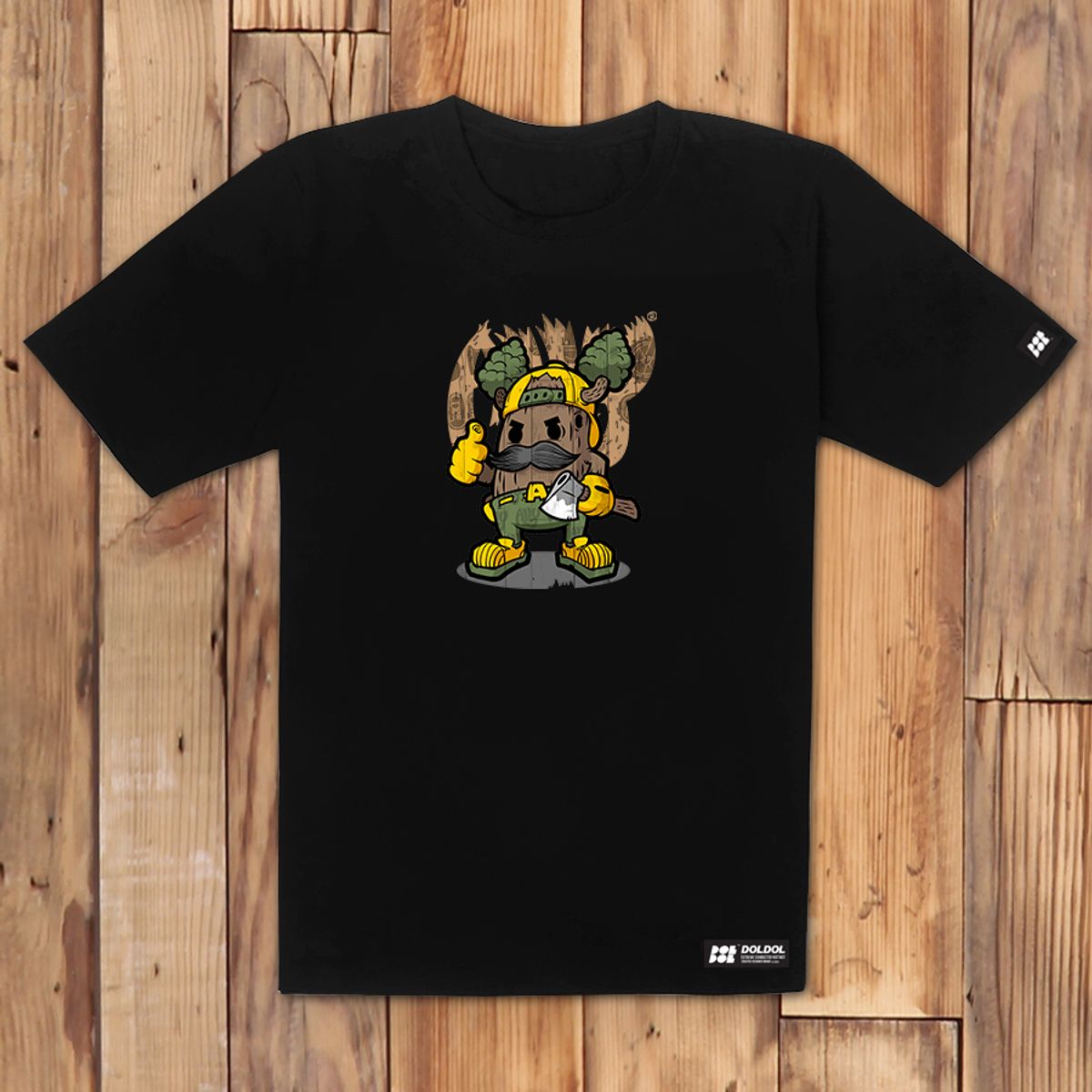 돌돌(DOLDOL) ALLY_T-shirts_09 자전거 캠핑 여행 사슴 엘리 캐릭터 그래픽 티셔츠