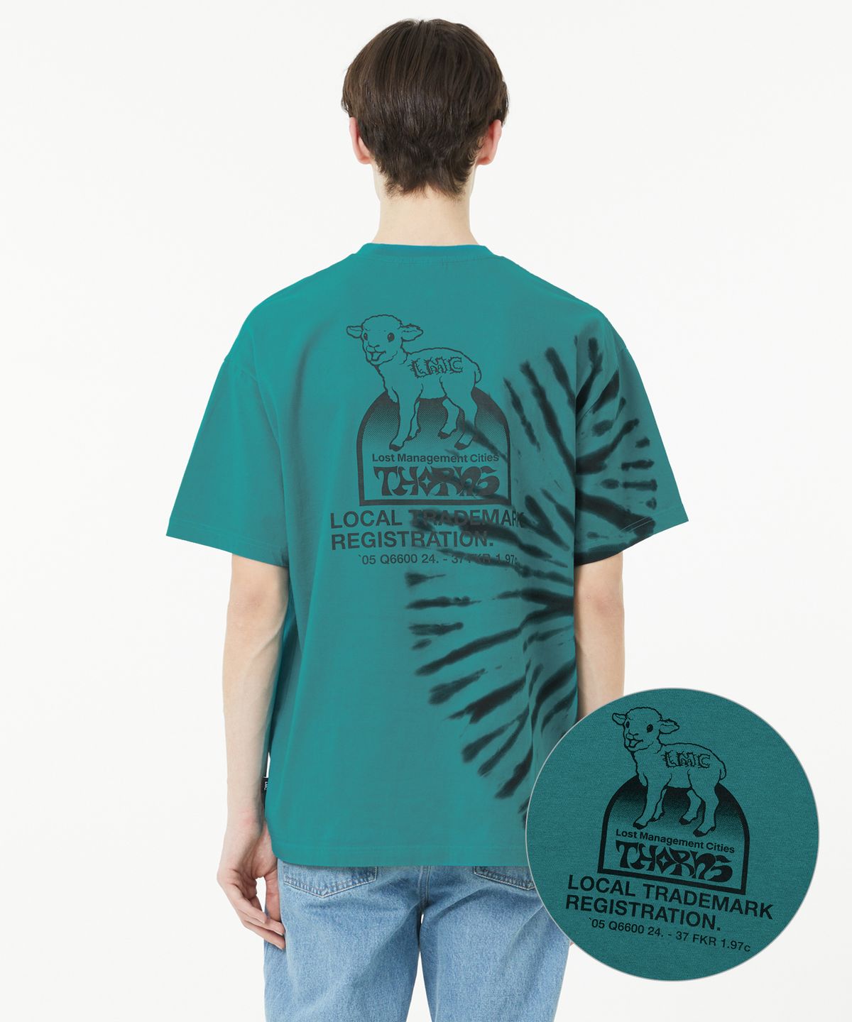 엘엠씨(LMC) THORNS TIE DYE LAMB TEE teal