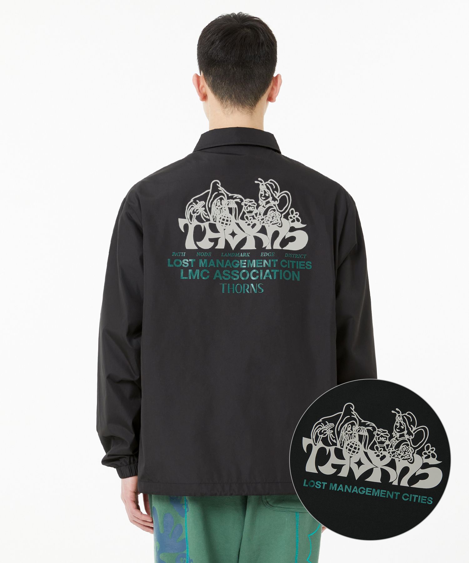 MUSINSA公式 | LMC THORNS WIZARD COACH JACKET black