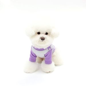 스마일 체크 반팔티 - 퍼플