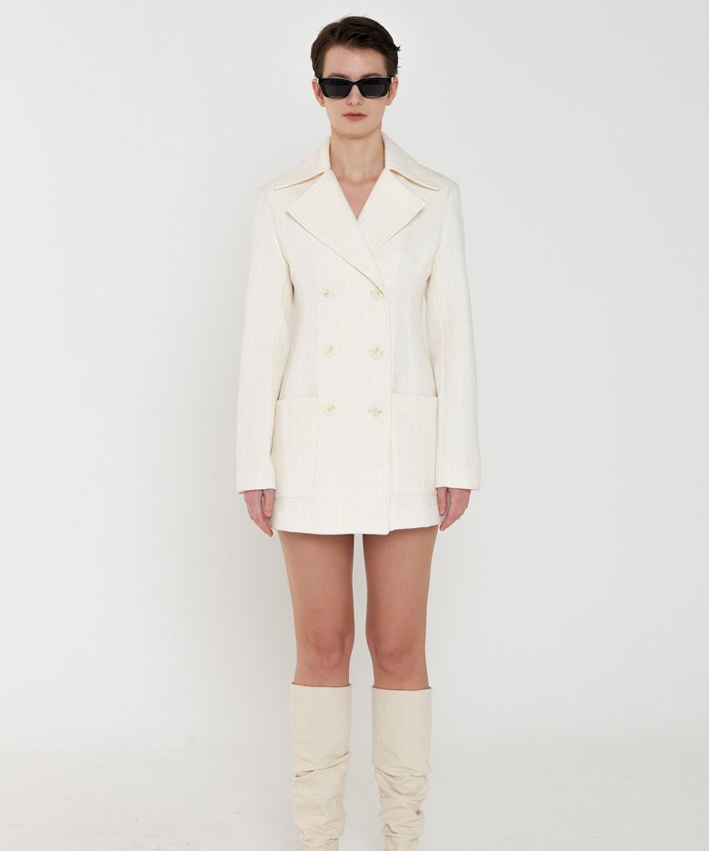 Dining Double Tweed Jacket One piece Ivory
