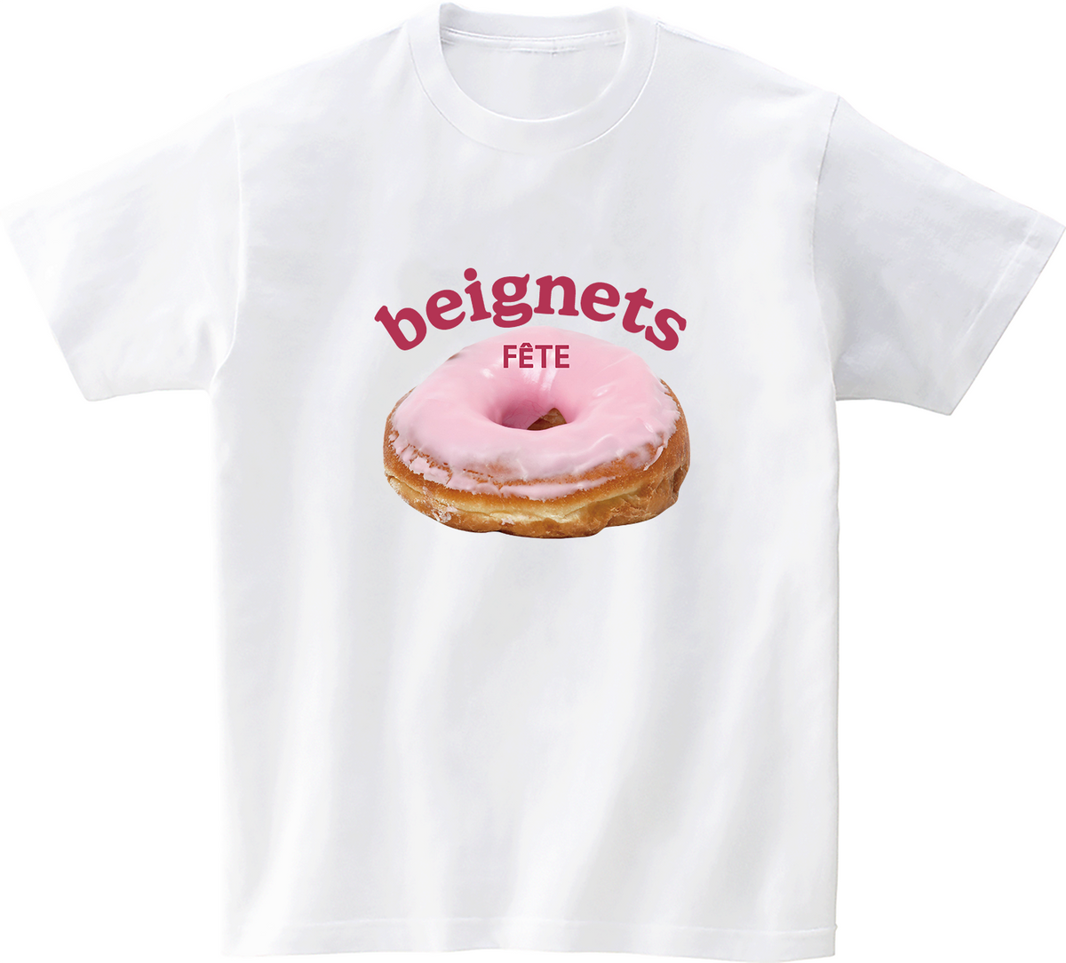 어썸어스(AWESOMEUS) (23SS)Beignets Fete 로고 레드 반팔 티셔츠 화이트