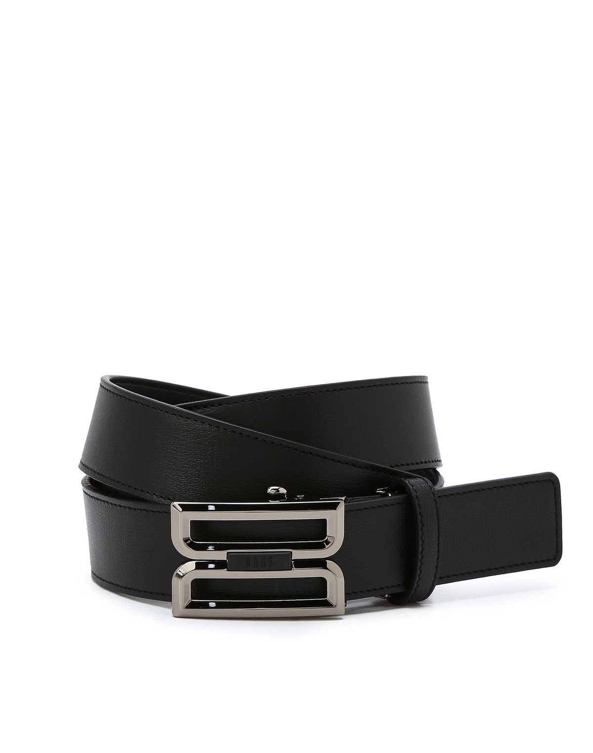 닥스 남성 액세서리(DAKS MEN'S ACCESSORIES) [DD Metal] 블랙 DD 메탈릭 버클 소가죽 자동벨트 DBBE3E025BK
