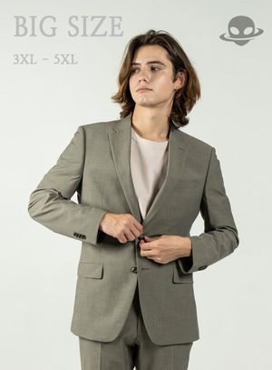 [빅사이즈]베이식 싱글 블레이저 카키