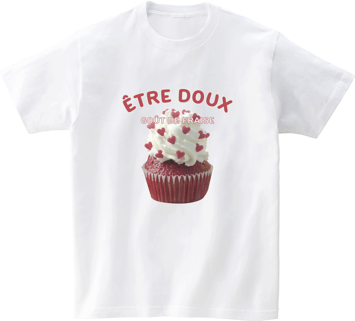 어썸어스(AWESOMEUS) (23SS)Etre Doux 로고 레드 반팔 티셔츠 화이트