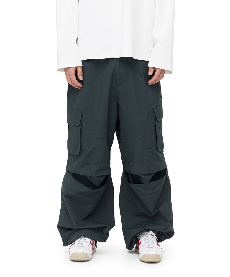 Knee Slit Cargo Pants (Green)
