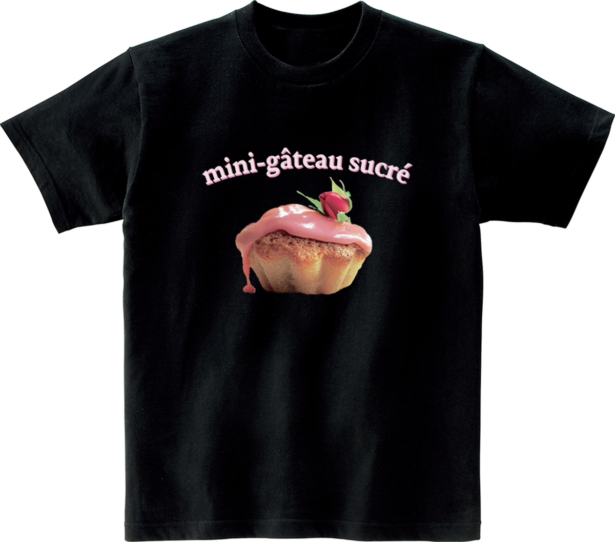 어썸어스(AWESOMEUS) (23SS)Mini Gateau Sucre 로고 핑크 반팔 티셔츠 블랙
