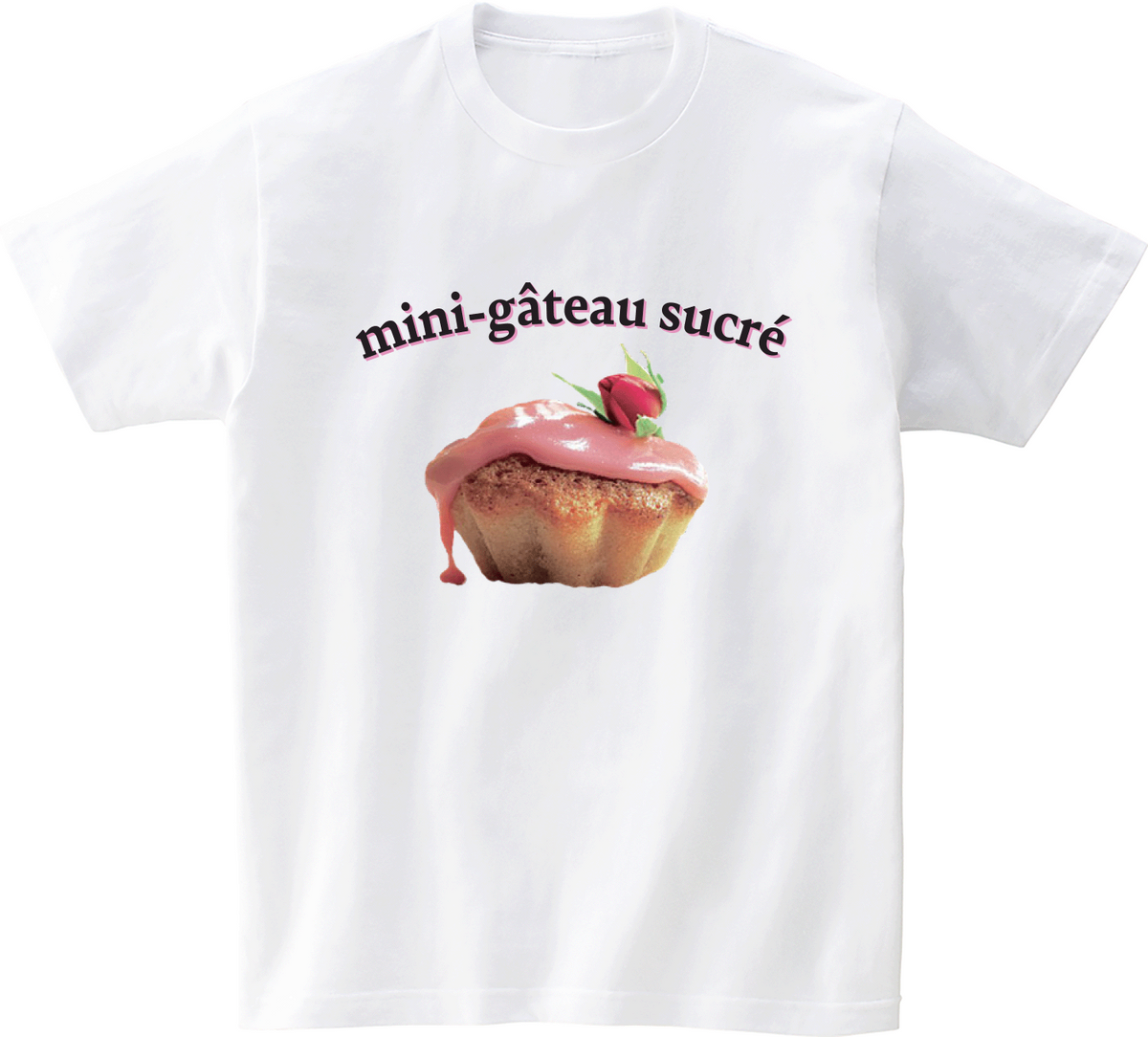 어썸어스(AWESOMEUS) (23SS)Mini Gateau Sucre 로고 핑크 반팔 티셔츠 화이트