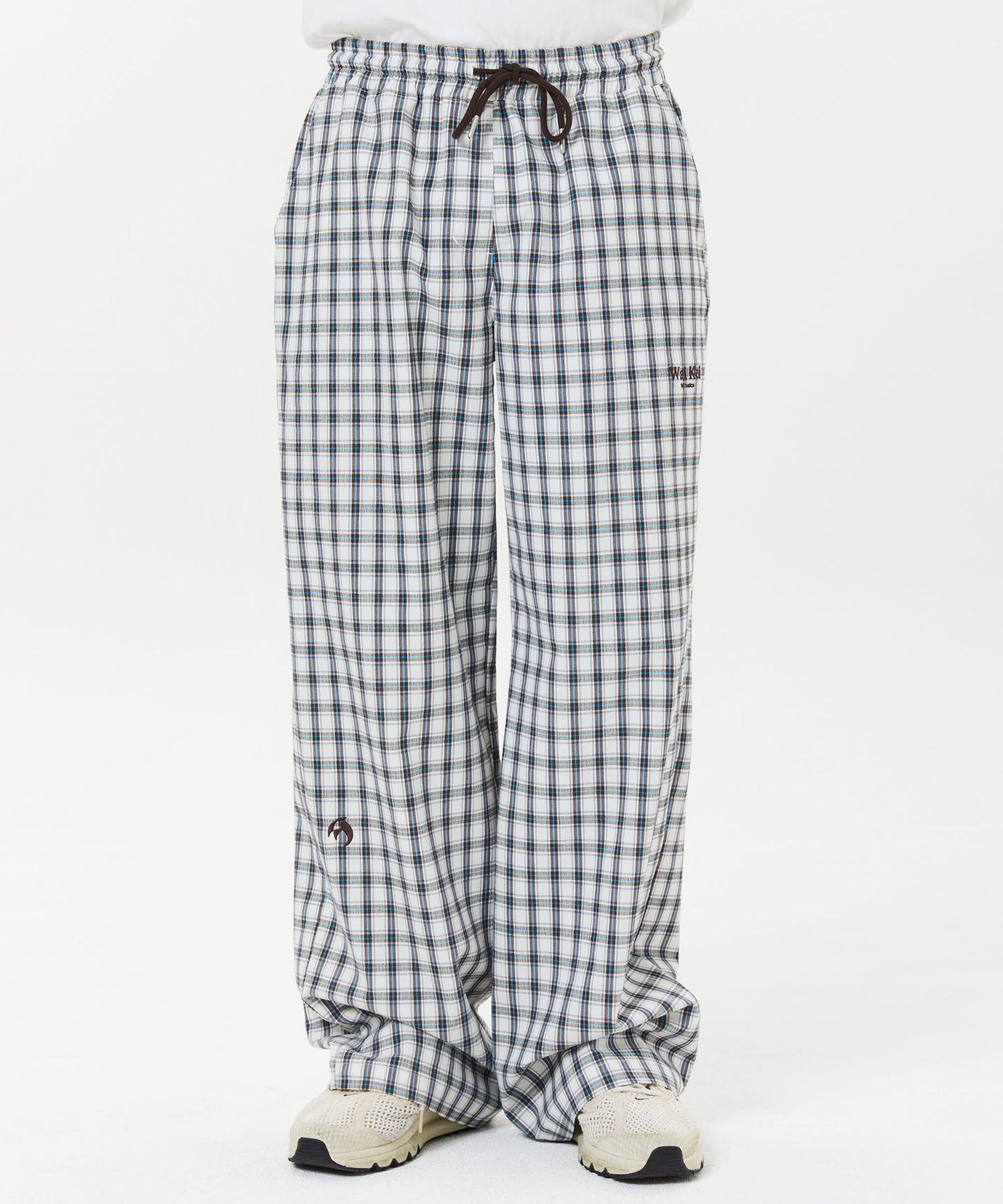 ☆関税込☆Wai Kei★Wide check banding pants★ MUSINSA | WAI KEI Wide Check Banding Pants Brown