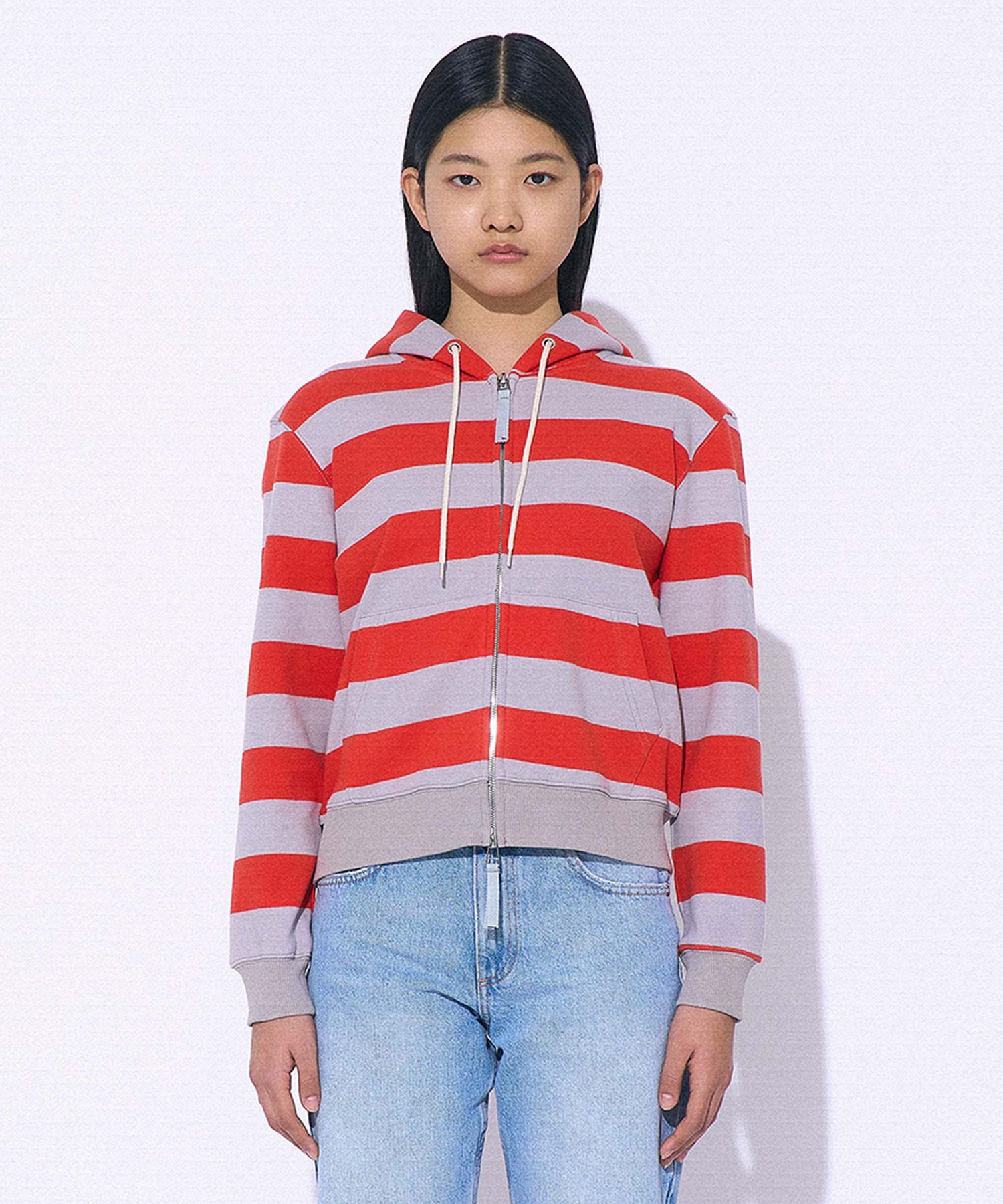 MUSINSA PARTIMENTO WOMEN ジップアップトップス MUSINSA | PARTIMENTO WOMEN [SET] Crop hoodie OR half zip-up