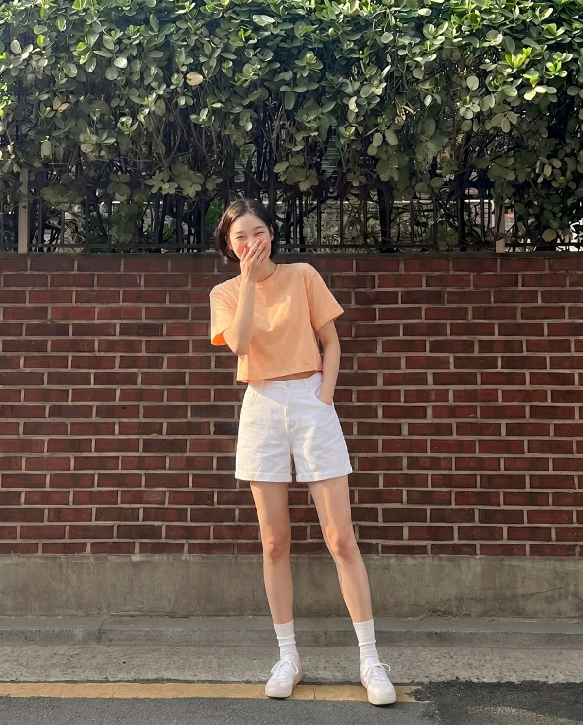 녹족(NOKJOK) [2 PACK] 홀리 크롭 반팔티 2종세트