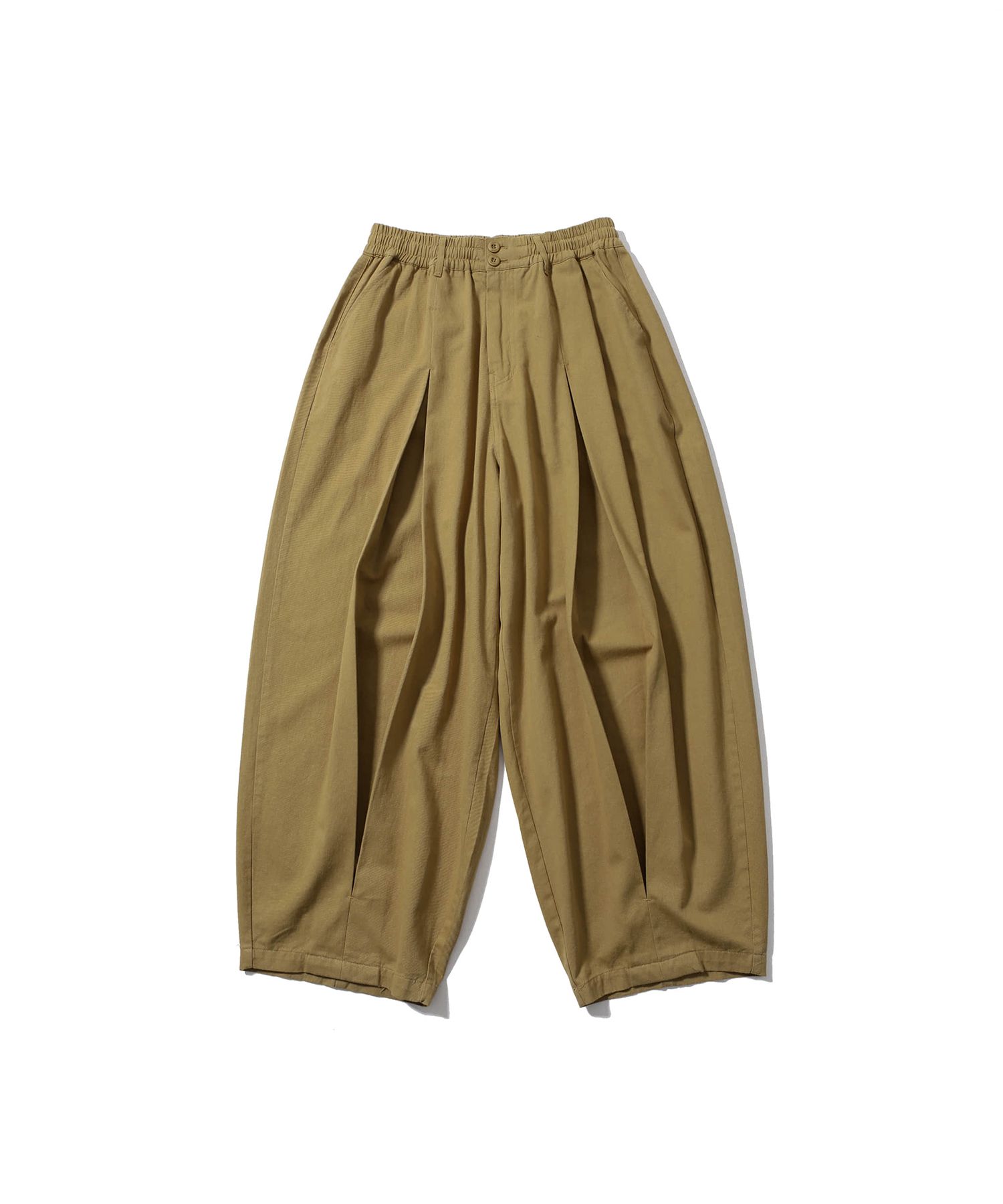 MUSINSA公式 | ANGLAN Long Tuck Wing Balloon Pants - Beige