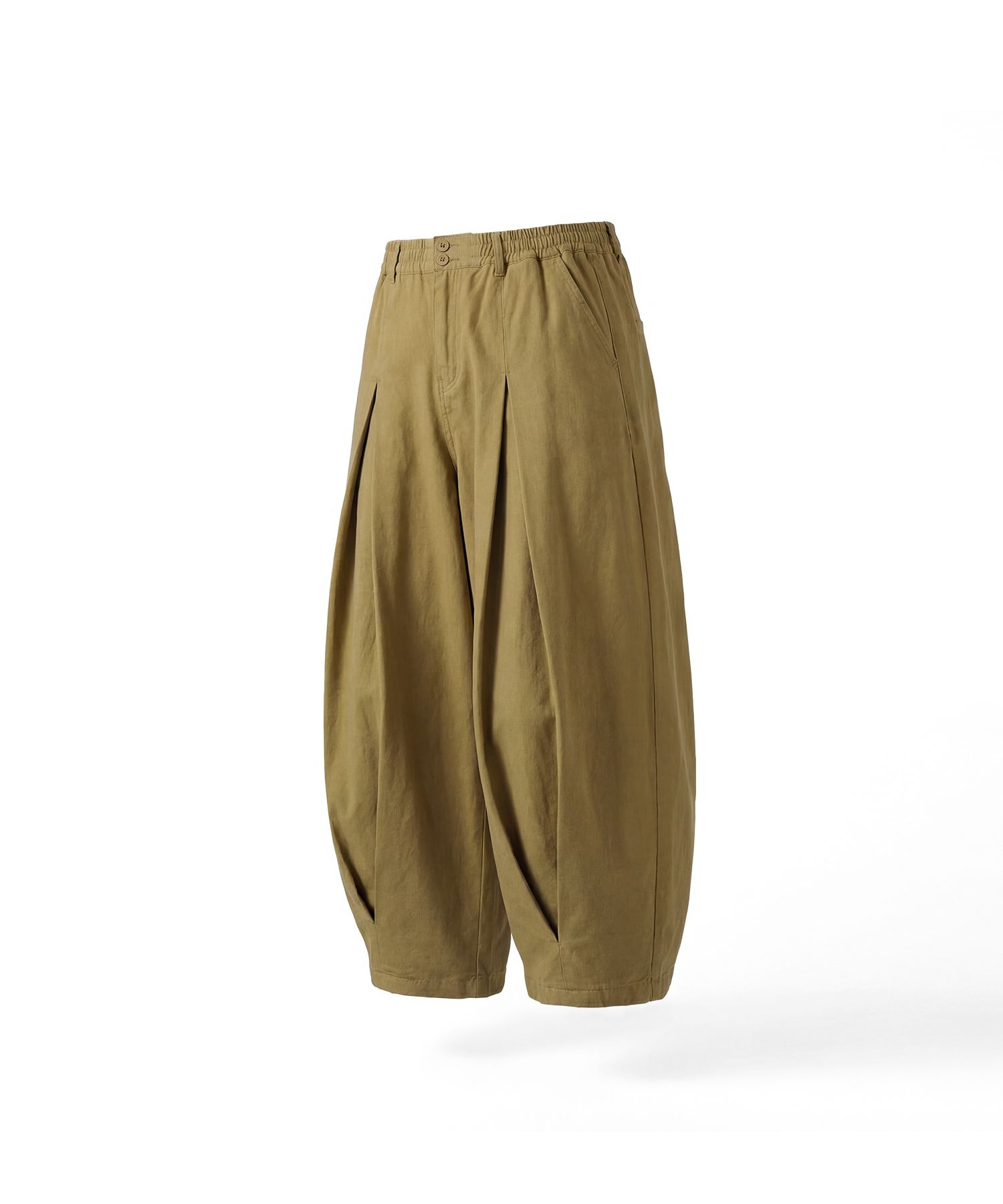MUSINSA公式 | ANGLAN Long Tuck Wing Balloon Pants - Beige