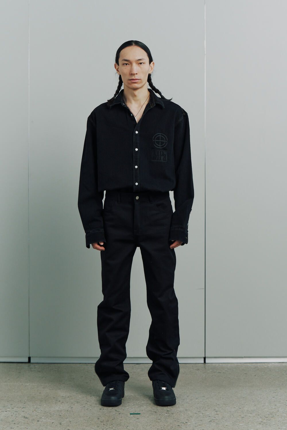 MUSINSA | PLASTICPRODUCT MPA Work Denim Shirt (Black)
