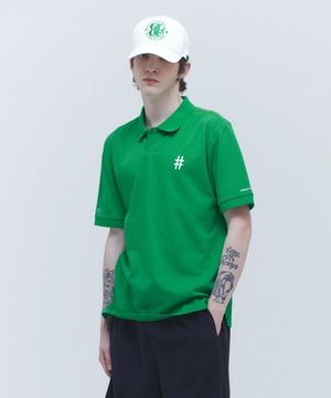 에센셜 레귤러핏 반팔 피케 카라 티셔츠(라이트 그린)