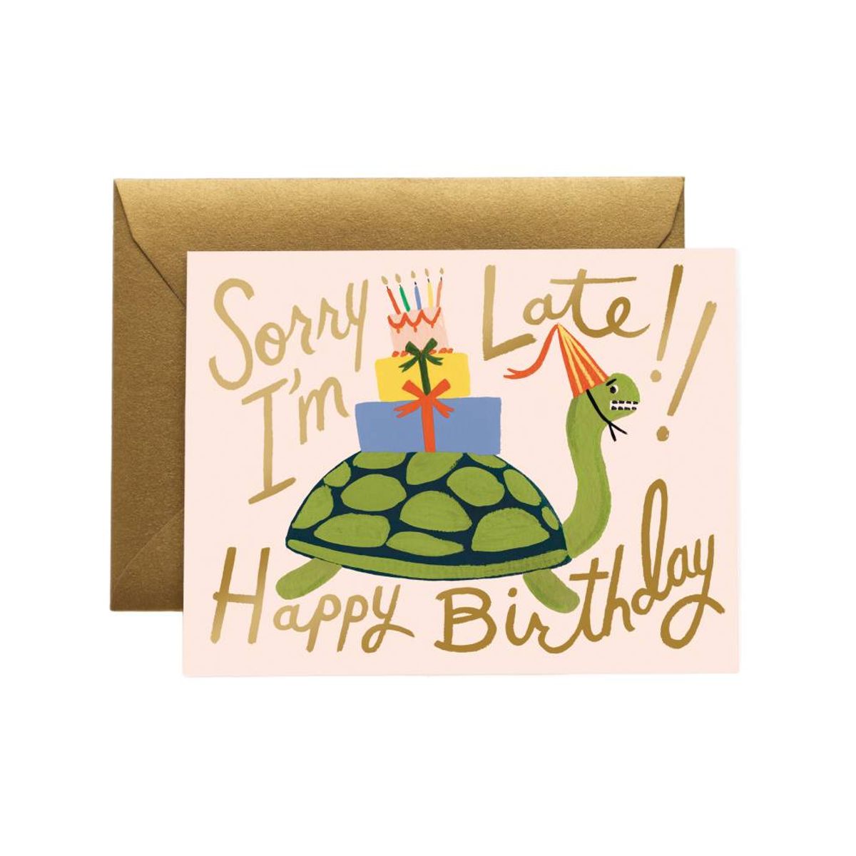 라이플 페이퍼(RIFLE PAPER) Turtle Belated Birthday Card 생일 카드
