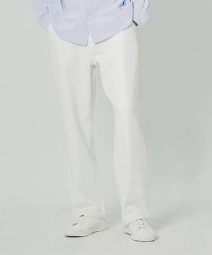 남성 면트윌 와이드핏 팬츠 (O-WHITE) (HZ3LP15_33)