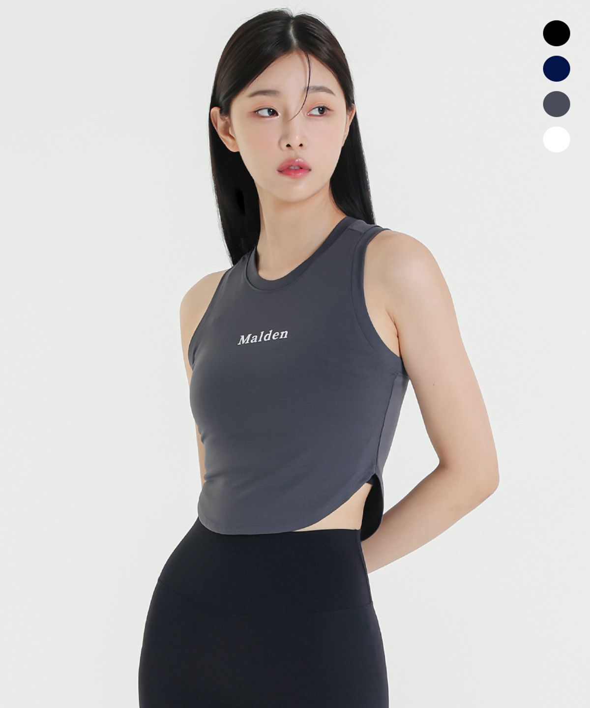 몰든(MALDEN) 코튼라이크 크롭탑