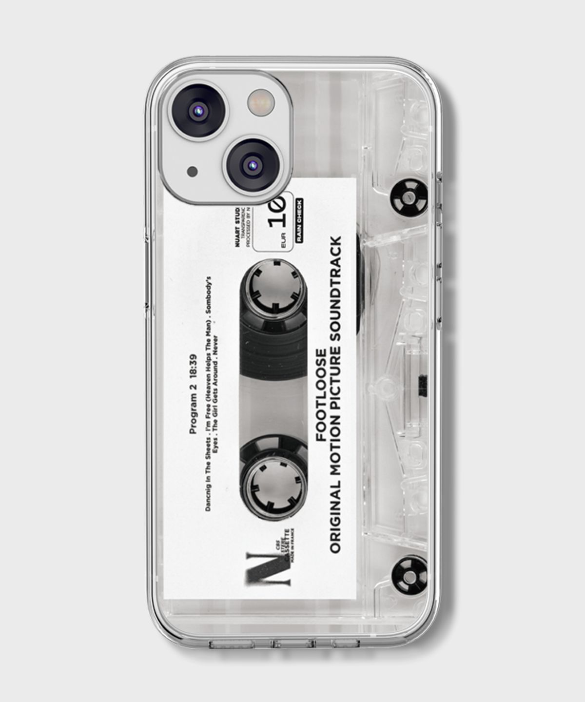 누아트 스튜디오(NUART STUDIO) [CASSETTE TAPE WHITE 02] 아이폰/갤럭시 PPFp 컬렉션 디자인 투명 젤하드케이스