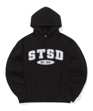 STSD 아치 로고 후드 블랙