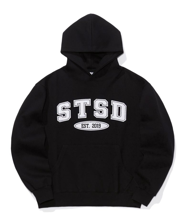 STSD 아치 로고 후드 블랙