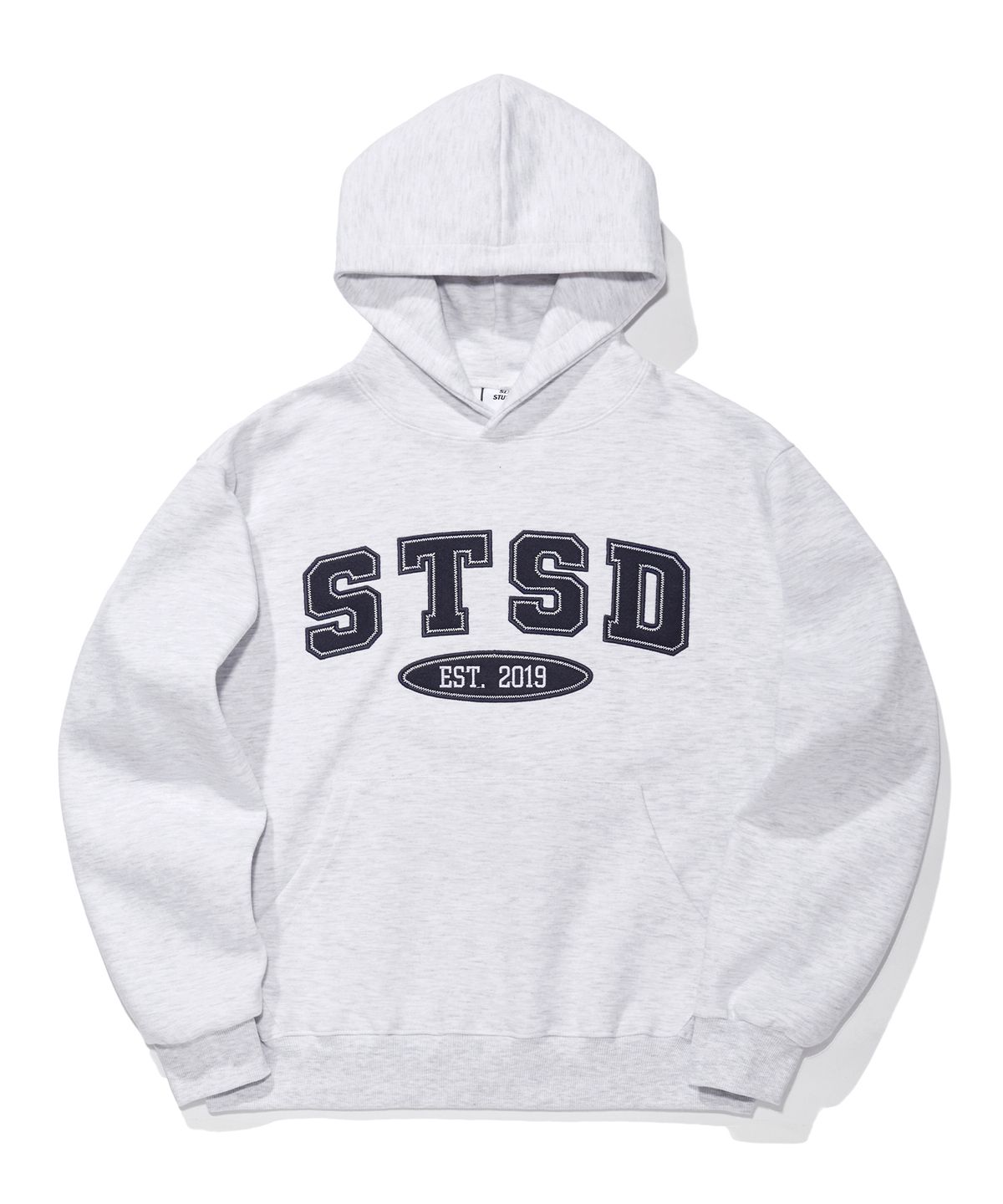 에스릿 스튜디오(SLIT STUDIO) STSD 아치 로고 후드 멜란지 그레이