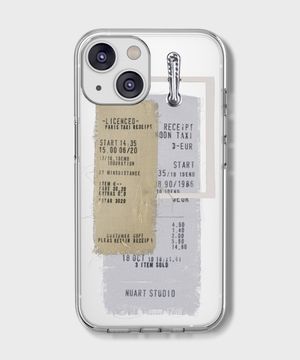 [COLLECTION RECEIPT 08] 아이폰/갤럭시 PPFp 컬렉션 디자인 투명 젤하드케이스