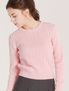 우먼즈 크루넥 미니케이블 크롭 니트 라이트핑크(FCD1KT210W)