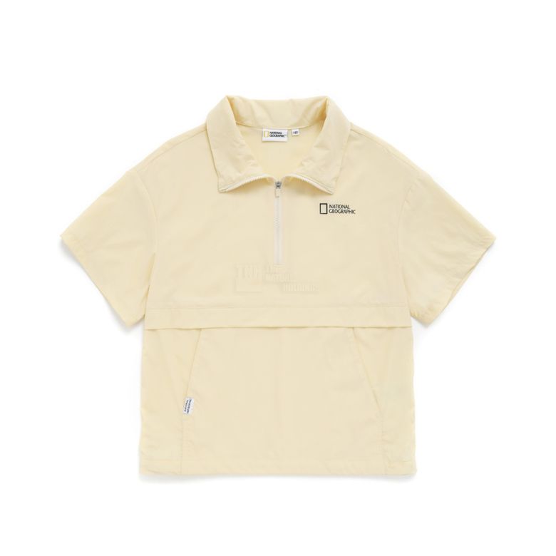 K232UFT860 반팔 카라 반집업 BUTTER