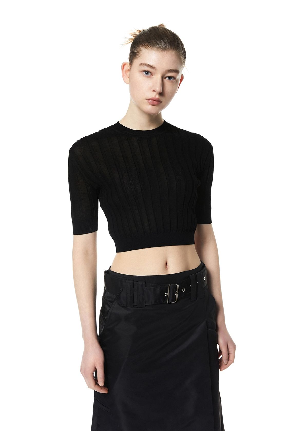 엘씨디씨티엠(LCDC™) ROUND NECK CROPPED PULLOVER
