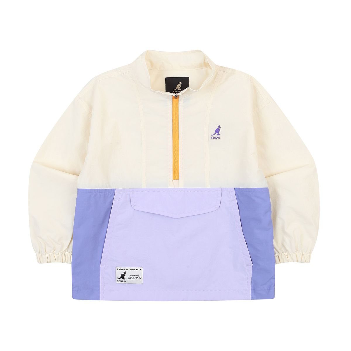 캉골키즈(KANGOL KIDS) 컬러 블록 아노락 점퍼 PB 0004 오프 화이트/APBCJP00040OW