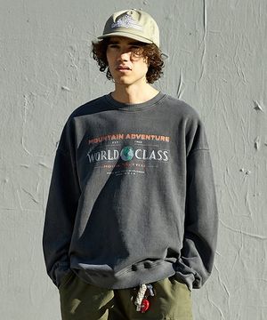 월드클래스 피그먼트 맨투맨 티셔츠 다크그레이 FMT751